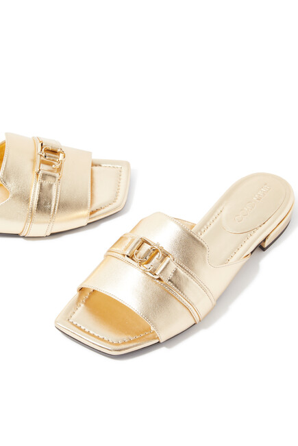 Nako Flat Metallic Sandals